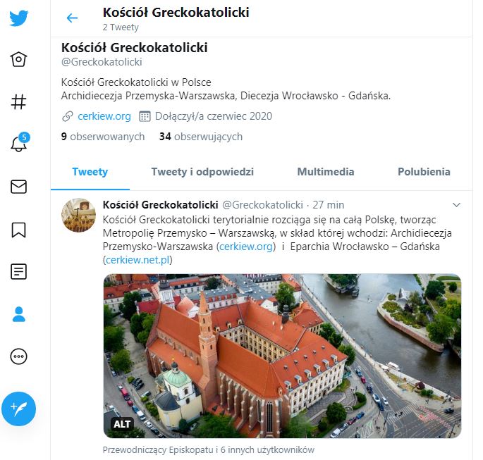 Українська Греко-Католицька Церква в Польщі у «Твіттері»